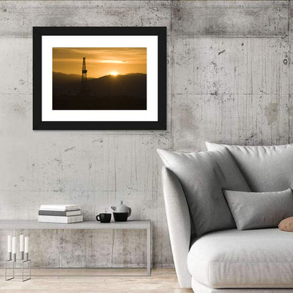 Sunrise Over Drilling Rig Wall Art