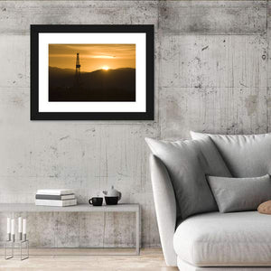 Drilling Rig Sunrise Wall Art