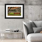 Misty Autumn Park Bench Wall Art