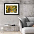 Autumn Canal Landscape Wall Art