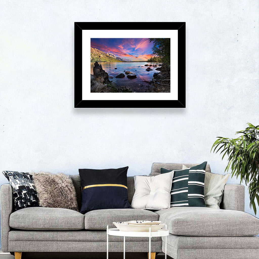 Jenny Lake Sunset Wall Art