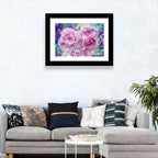 Springtime Pink Rose Cluster Wall Art