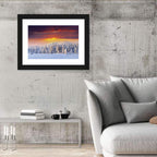 Snowy Forest Sunset Wall Art