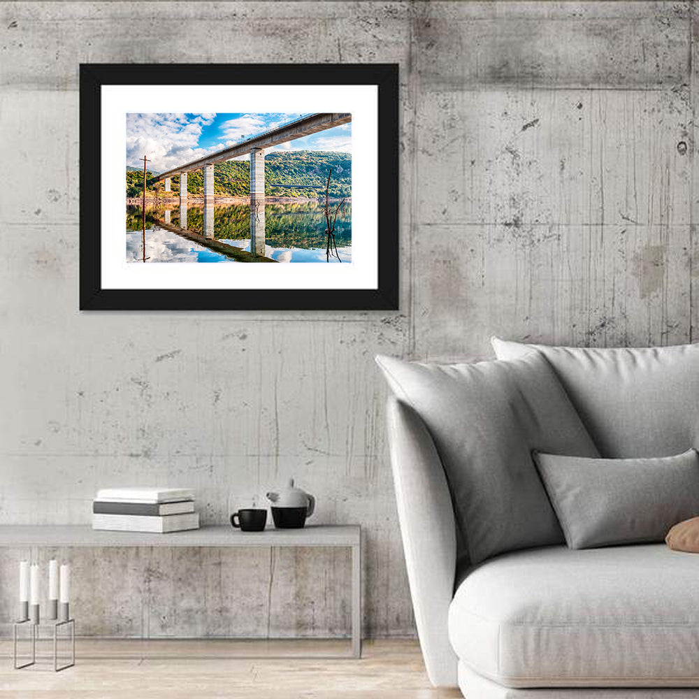 Lake Omodeo Concrete Bridge Wall Art