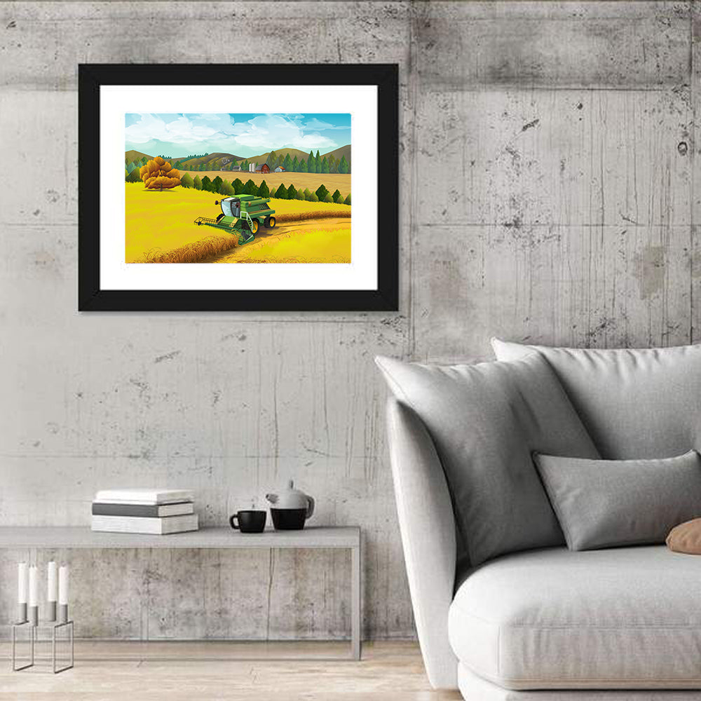 Harvest Season Farm Landscape Wall Art