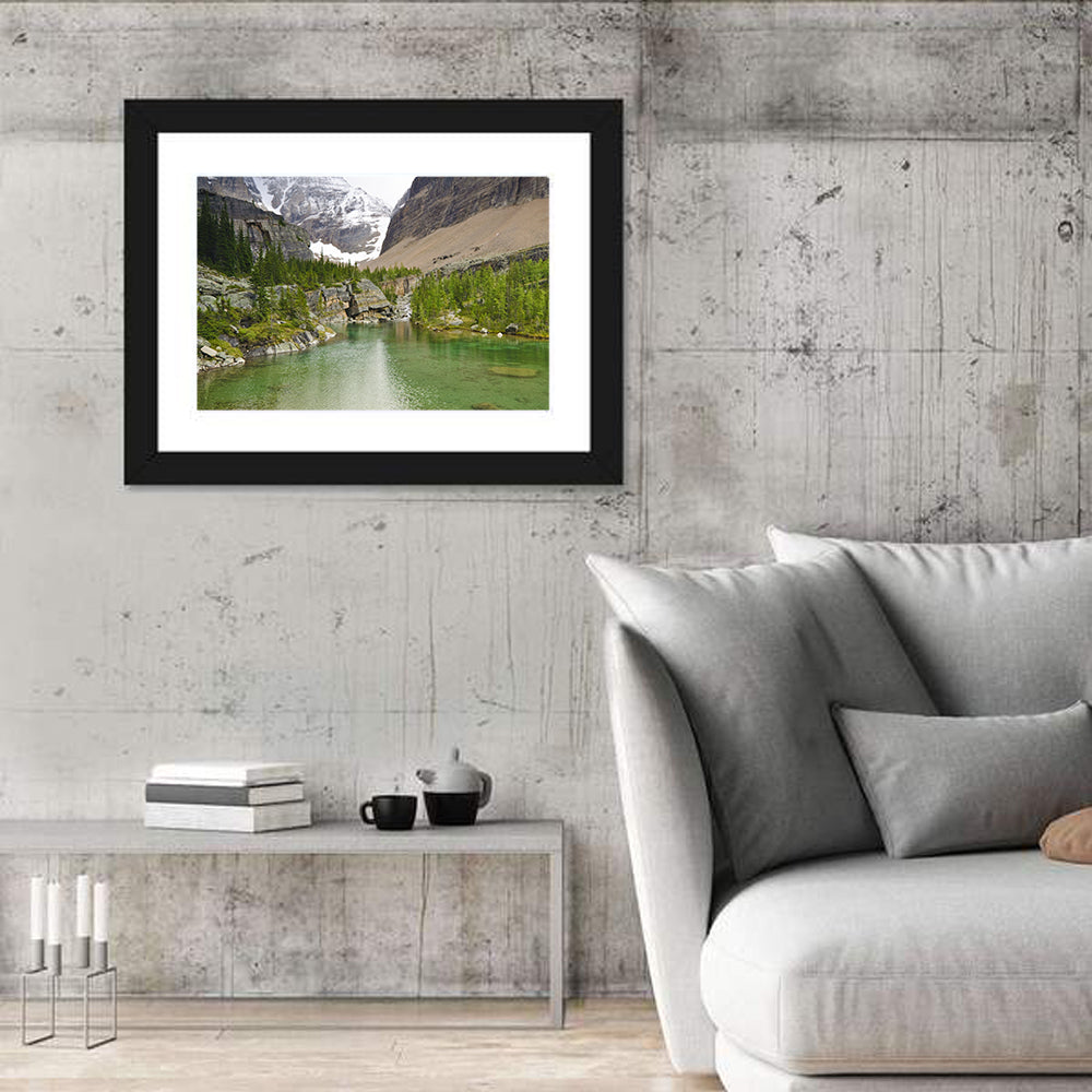 Lake Oesa Alpine View Wall Art in a room, landscape