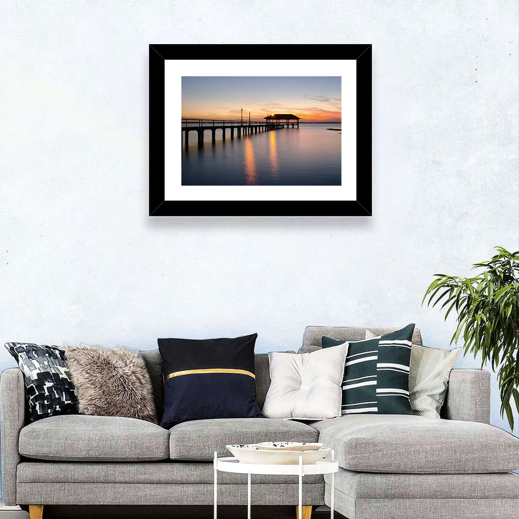 Lake Jackson Pier Sunset Wall Art