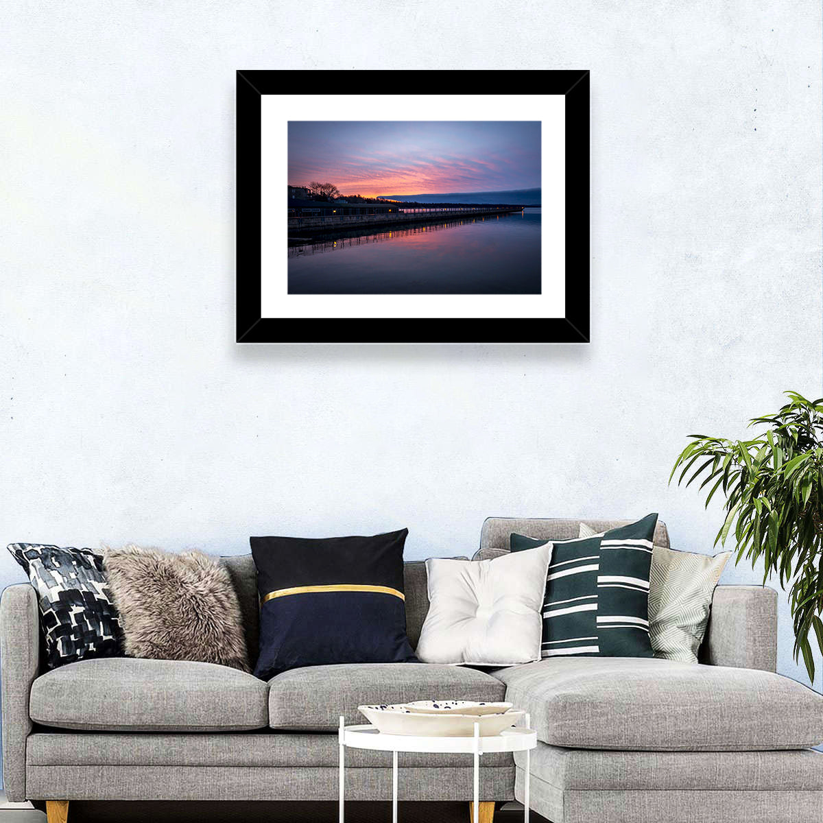Skaneateles Lake Pier at Dusk Wall Art