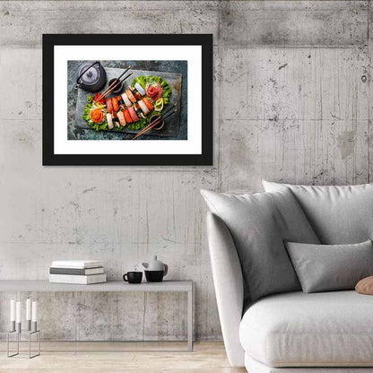Nigiri and Sashimi Stone Platter Wall Art