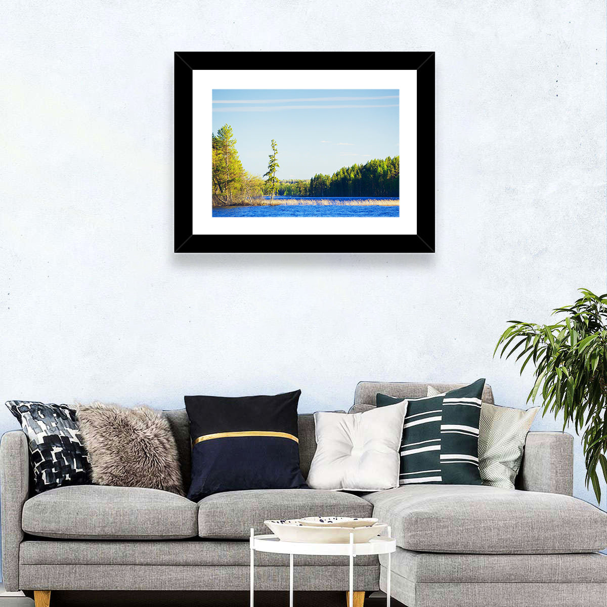 Summer Forest Lake Wall Art