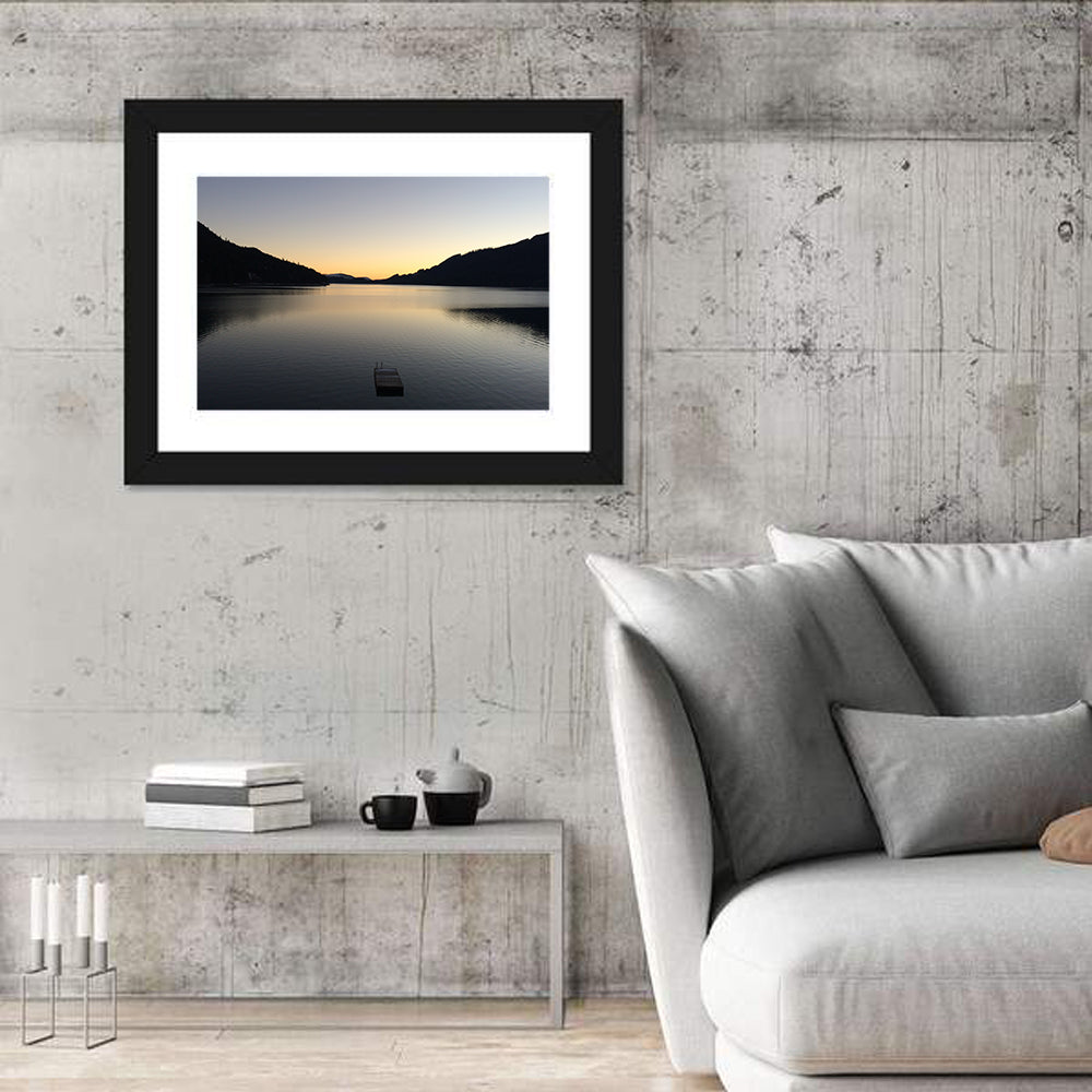 Lake Cushman Dock at Dusk Wall Art