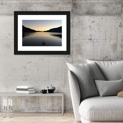 Lake Cushman Dock at Dusk Wall Art