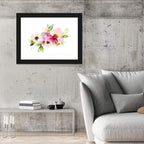 Delicate Pink Floral Watercolor Wall Art