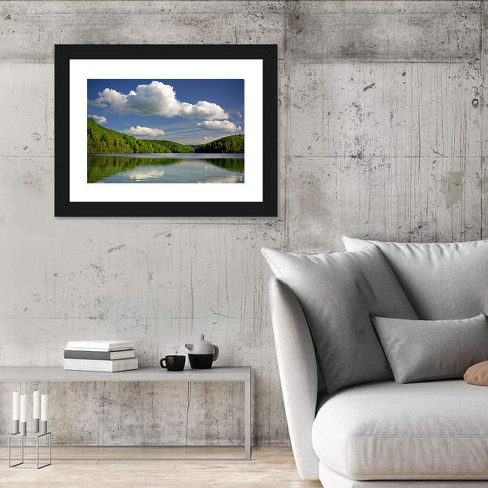 Plitvice Forest Lake Scene Wall Art