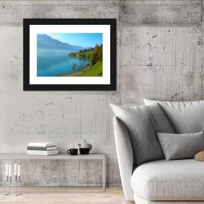 Lake Brienz Misty Shoreline Wall Art