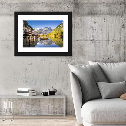 Lago Di Braies Pier Wall Art