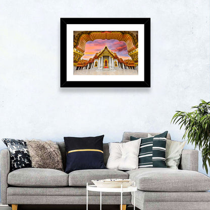 Marble Temple at Sunset Wall Art