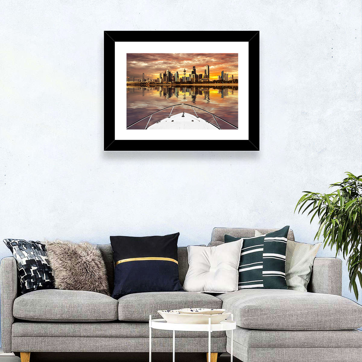 Kuwait City Skyline at Dusk Wall Art