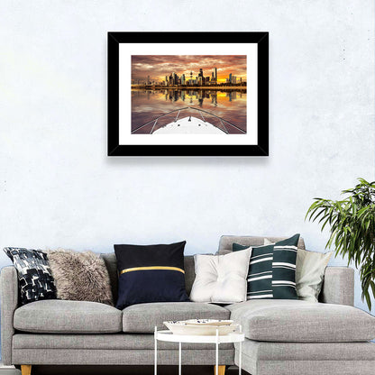 Kuwait City Skyline at Dusk Wall Art