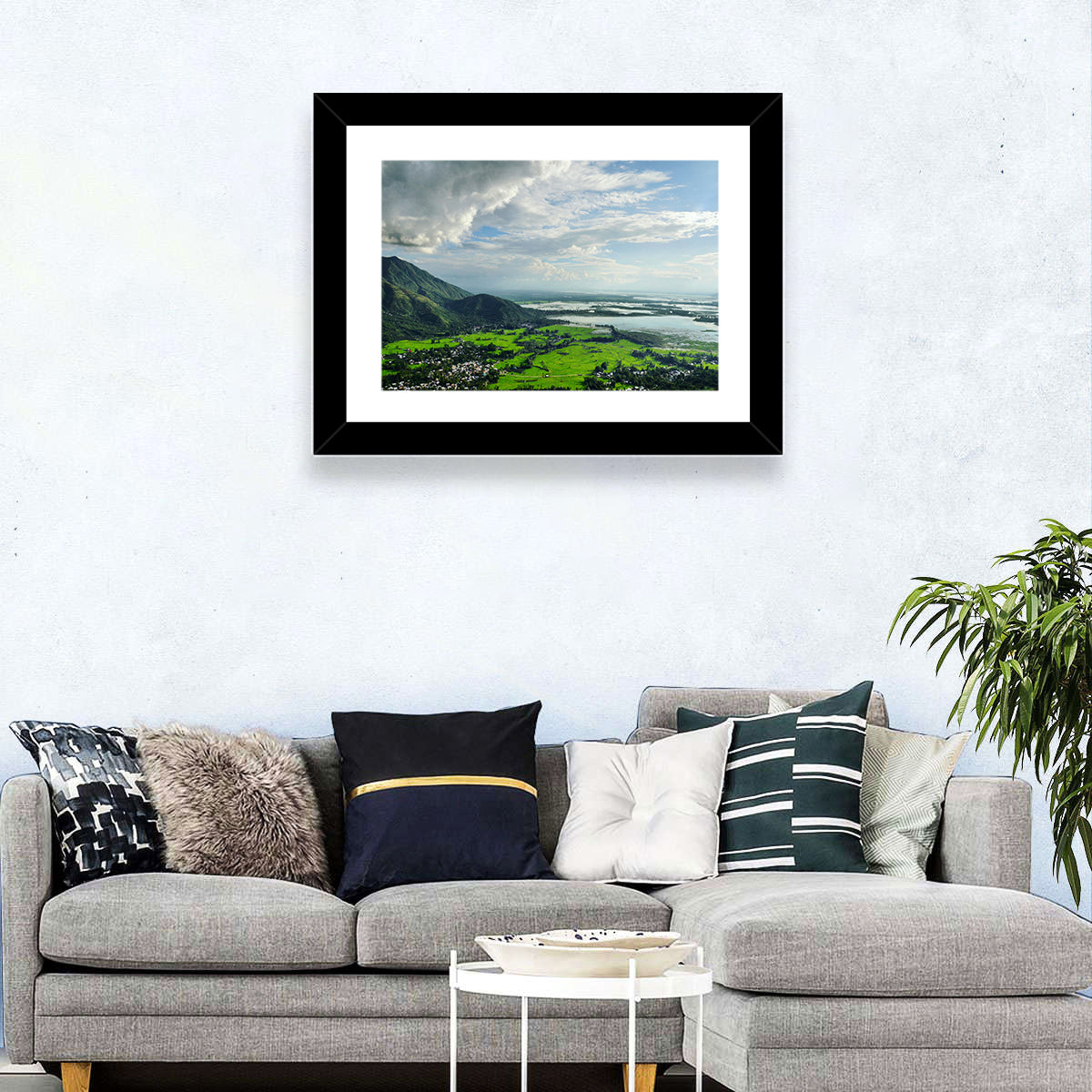 Wular Lake Wall Art in a room, landscape
