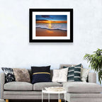 Sun Flare Beach Sunrise Wall Art