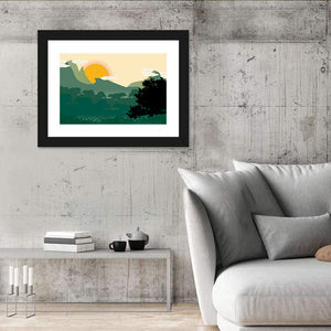 Digital Mountains Forest Wall Art