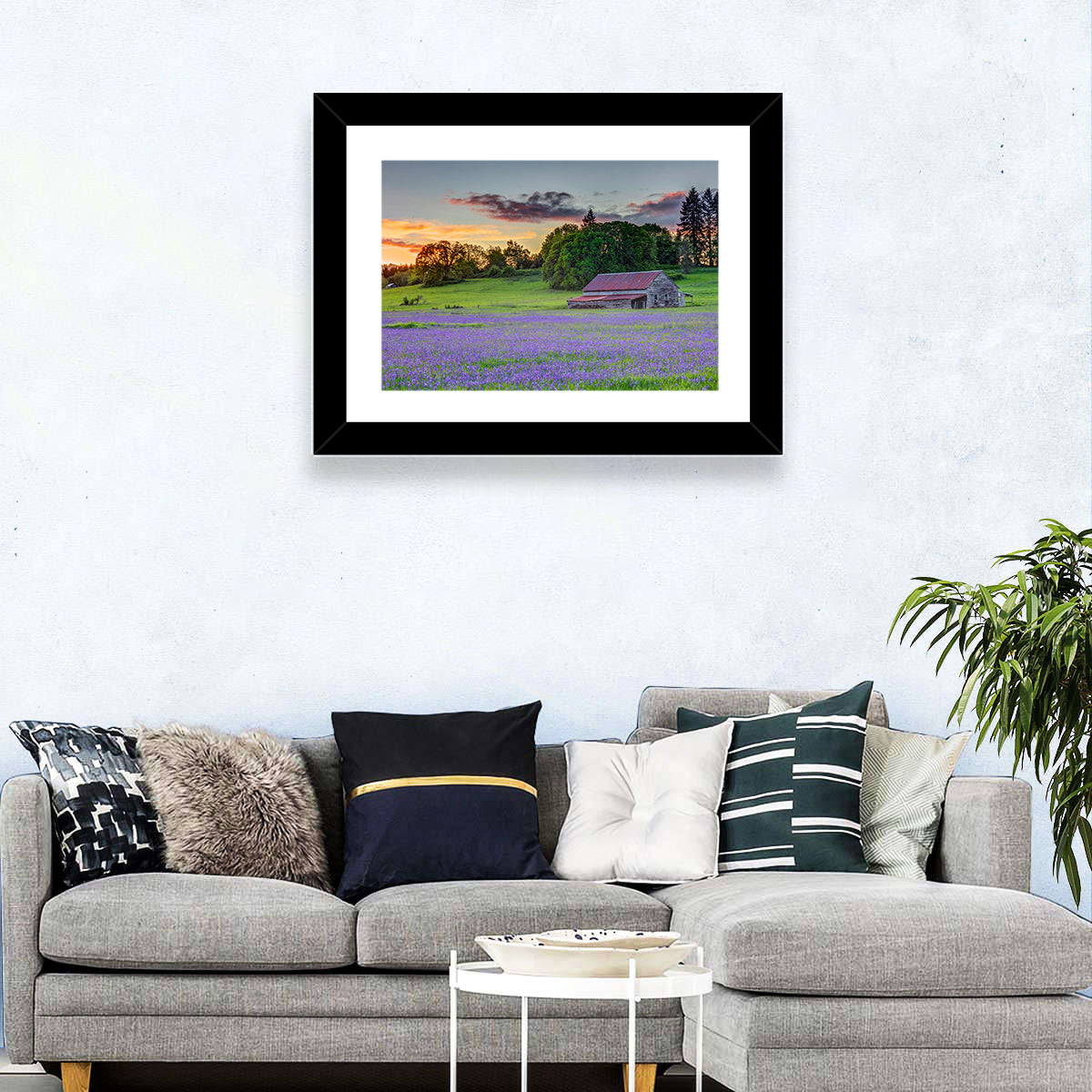 Willamette Valley Barn at Sunset Wall Art