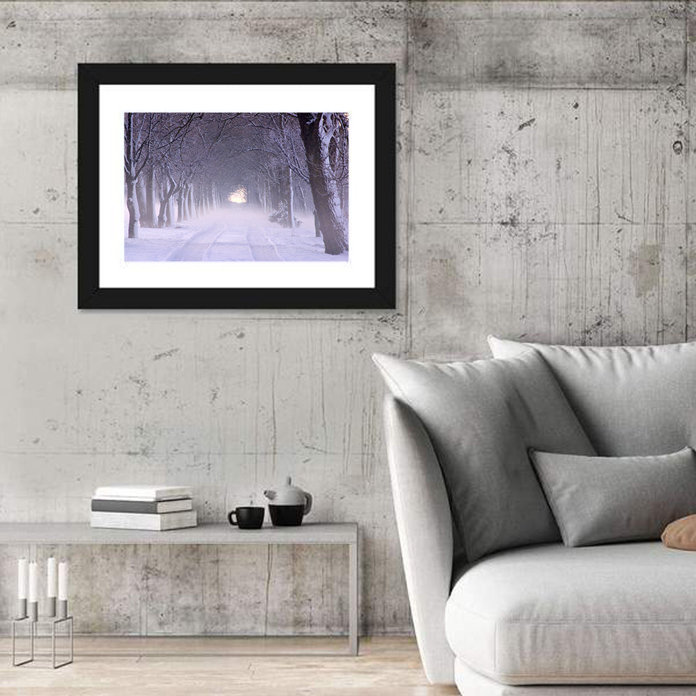 Kuressaare Park Snowy Path Wall Art