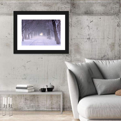 Kuressaare Park Snowy Path Wall Art