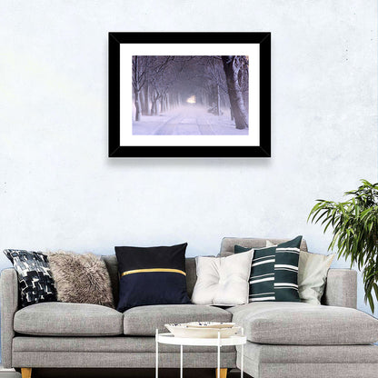 Kuressaare Park Snowy Path Wall Art