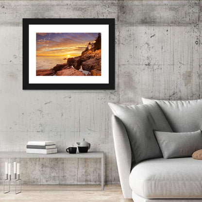 Bass Harbor Head Light at Sunset Wall Art