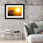 Jeep on Savannah at Sunset Wall Art