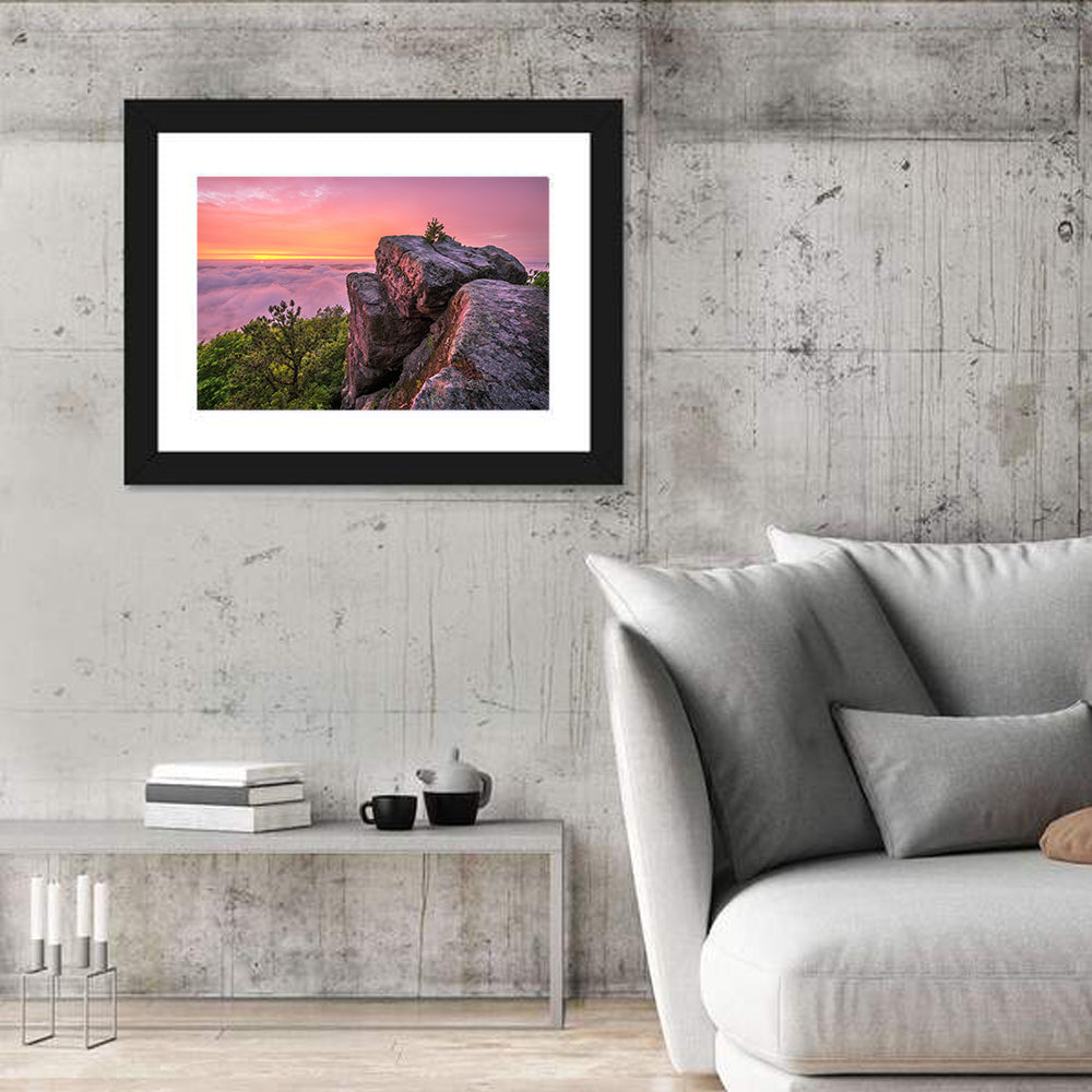 Pine Mountain Trail Sunset Over Cloud Sea Wall Art