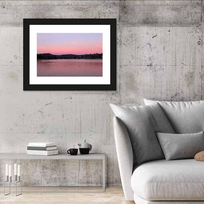 Lake Arrowhead Sunset Reflection Wall Art