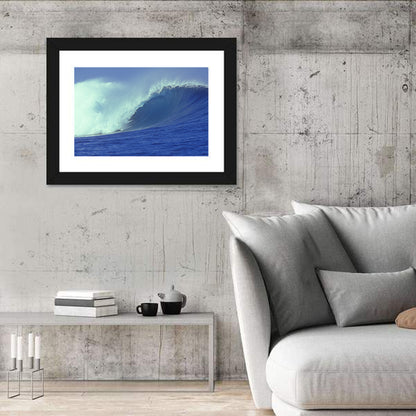Deep Blue Barrel Wave Wall Art