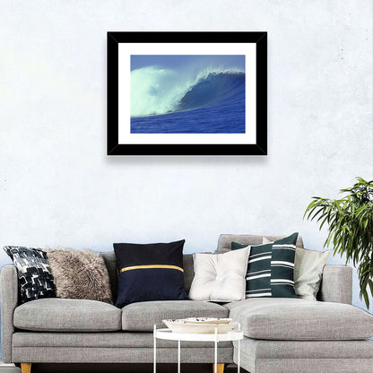 Deep Blue Barrel Wave Wall Art