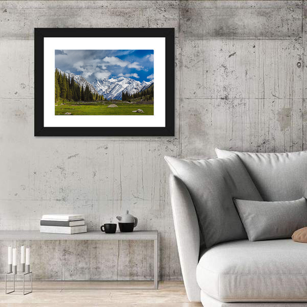 Ala Archa Meadow and Peaks Wall Art in a room, landscape