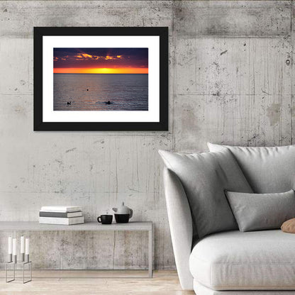 Balkhash Sunset Silhouettes Wall Art