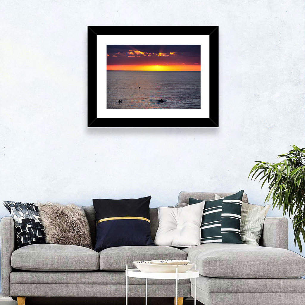 Balkhash Sunset Silhouettes Wall Art