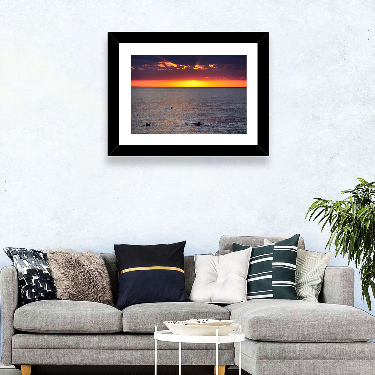 Balkhash Sunset Silhouettes Wall Art