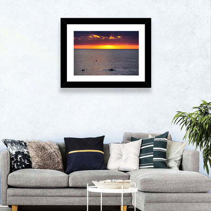 Balkhash Sunset Silhouettes Wall Art