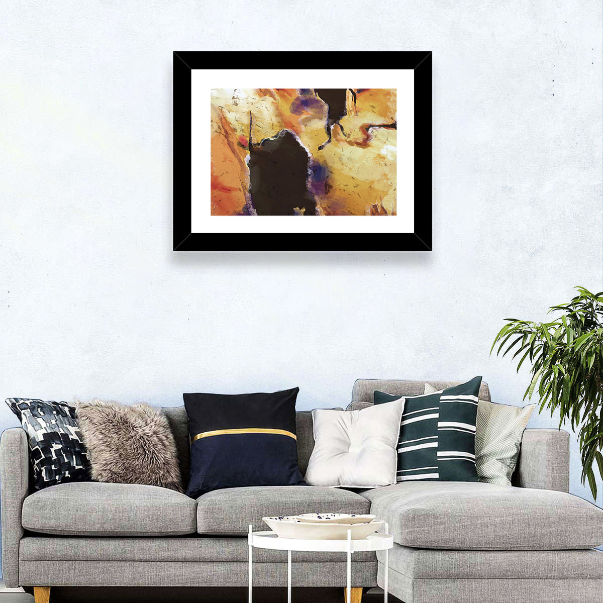 Merging Continents Textured Abstract Wall Art