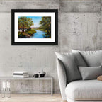 Thatched Cottage by the River Wall Art