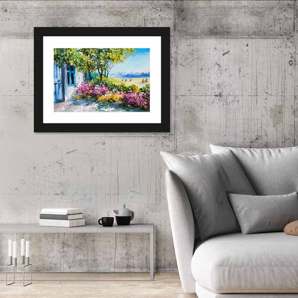 Cottage Garden Summer Landscape Wall Art