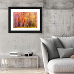 Vibrant Autumn Birch Grove Wall Art