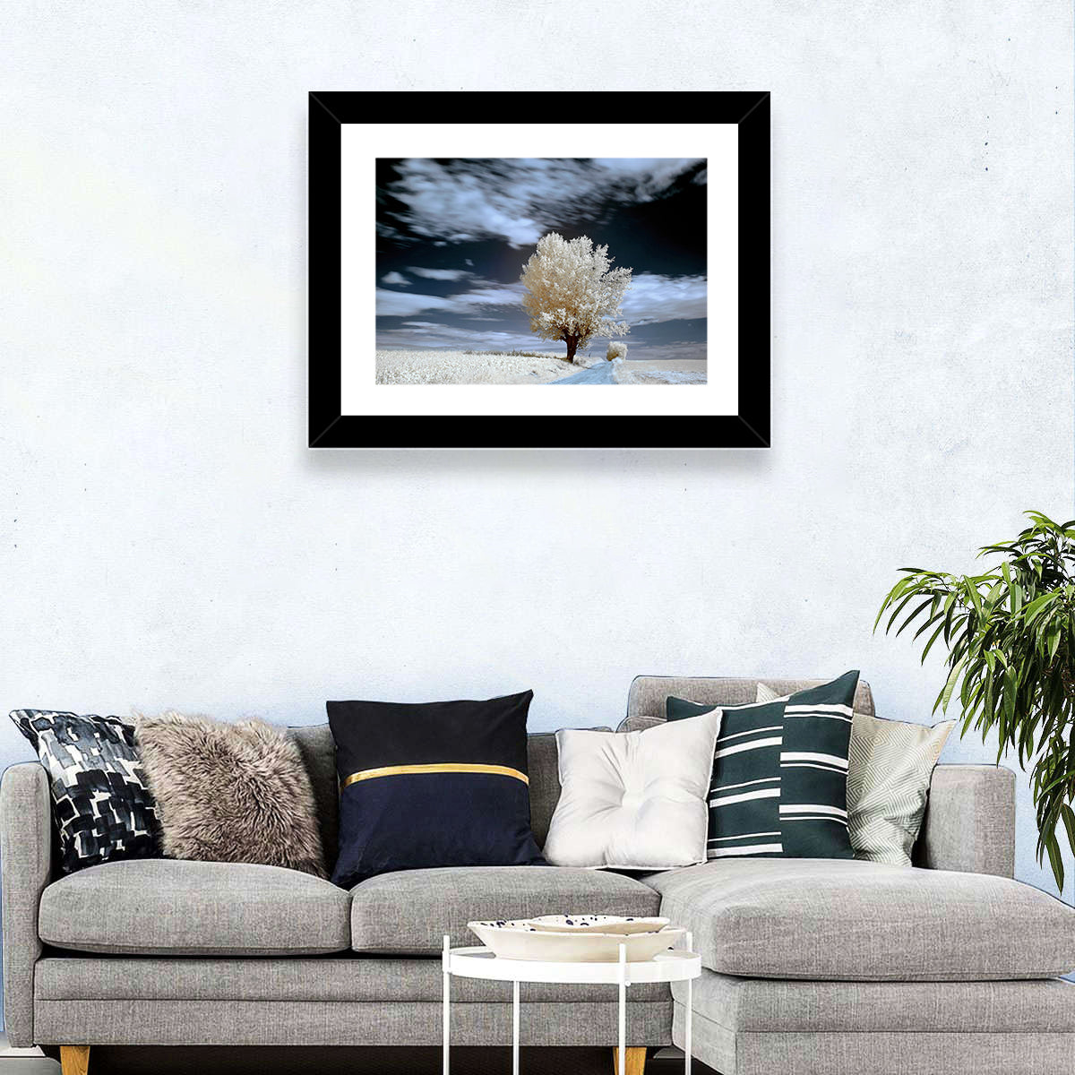Infrared Winter Willow Tree Wall Art