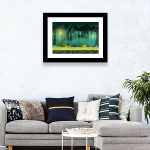 Digital Forest Landscape Wall Art