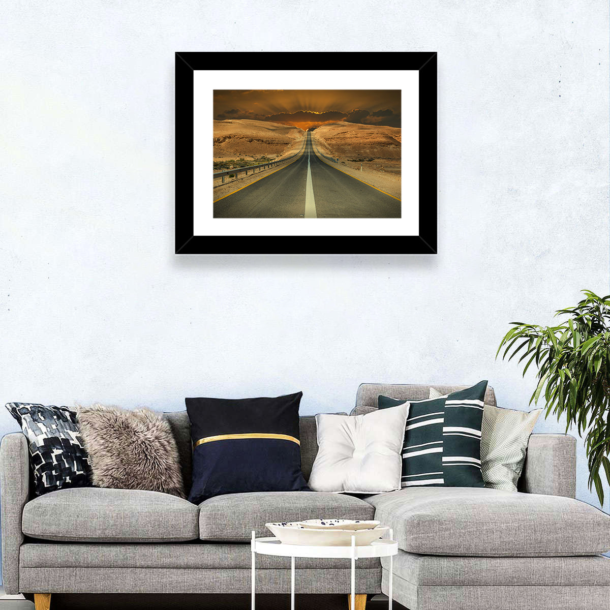 Negev Road at Sunset Wall Art