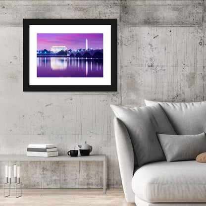 Purple Twilight Washington D.c. Skyline Wall Art