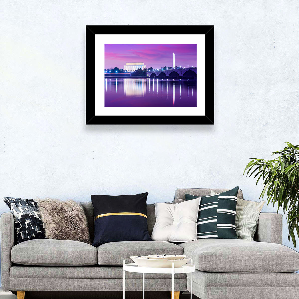 Purple Twilight Washington D.c. Skyline Wall Art